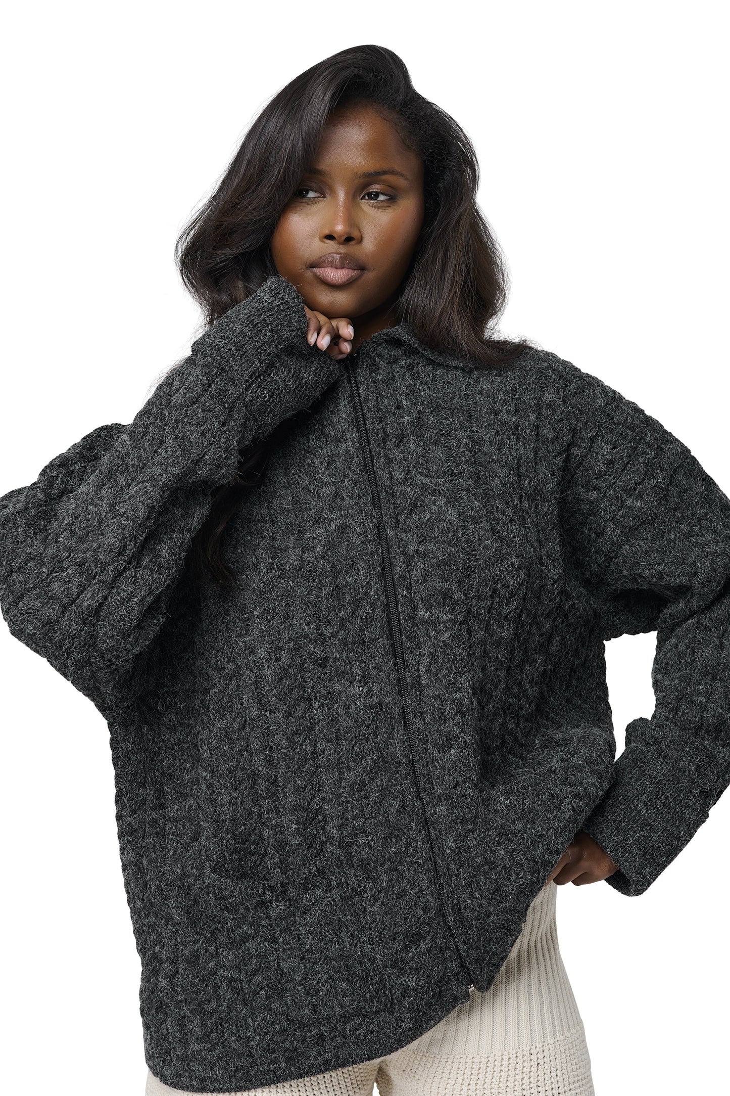 Barn Boxy Zip Knit Jacket
