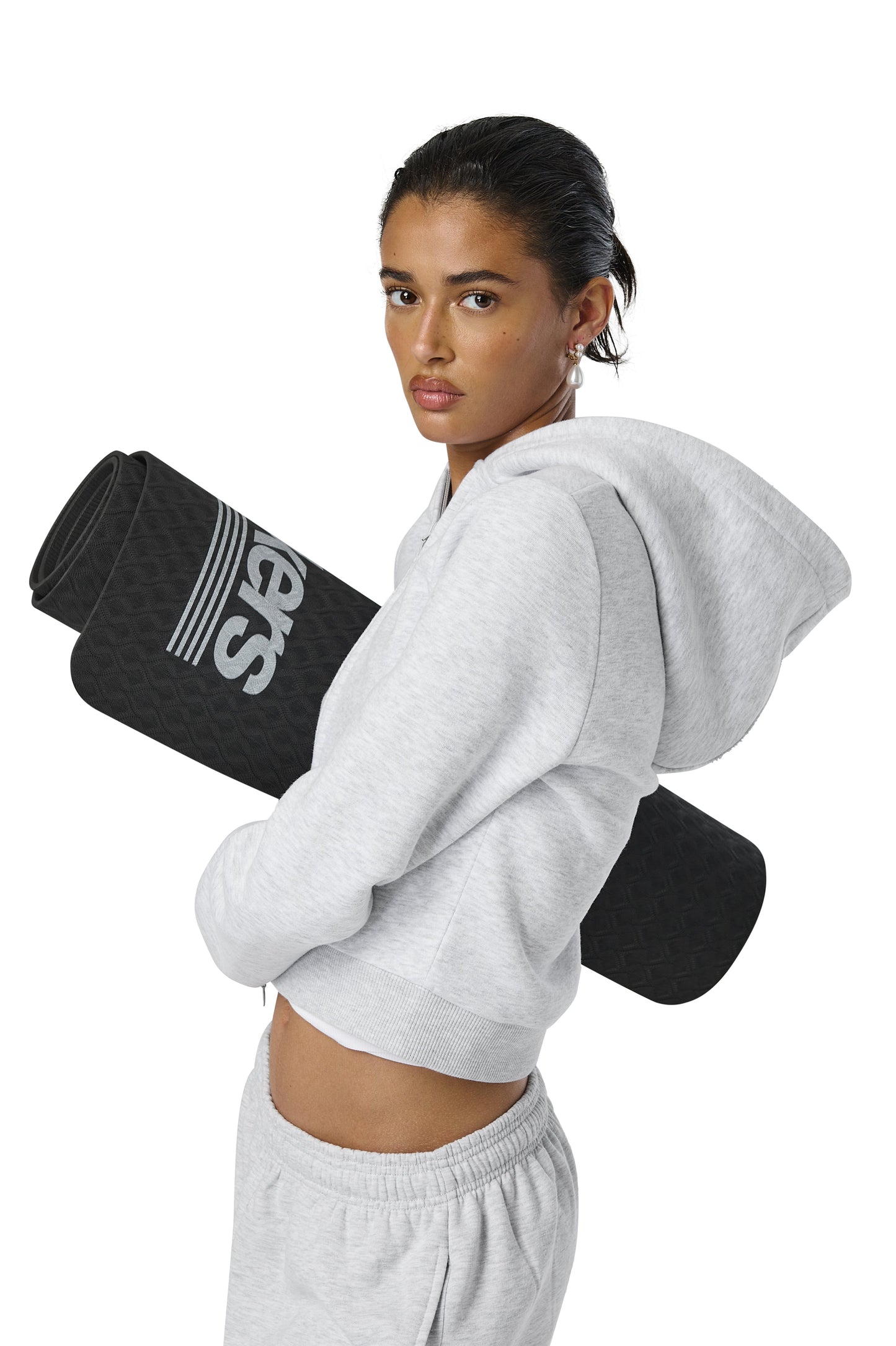 Fitted Zip up Hoodie in Passive