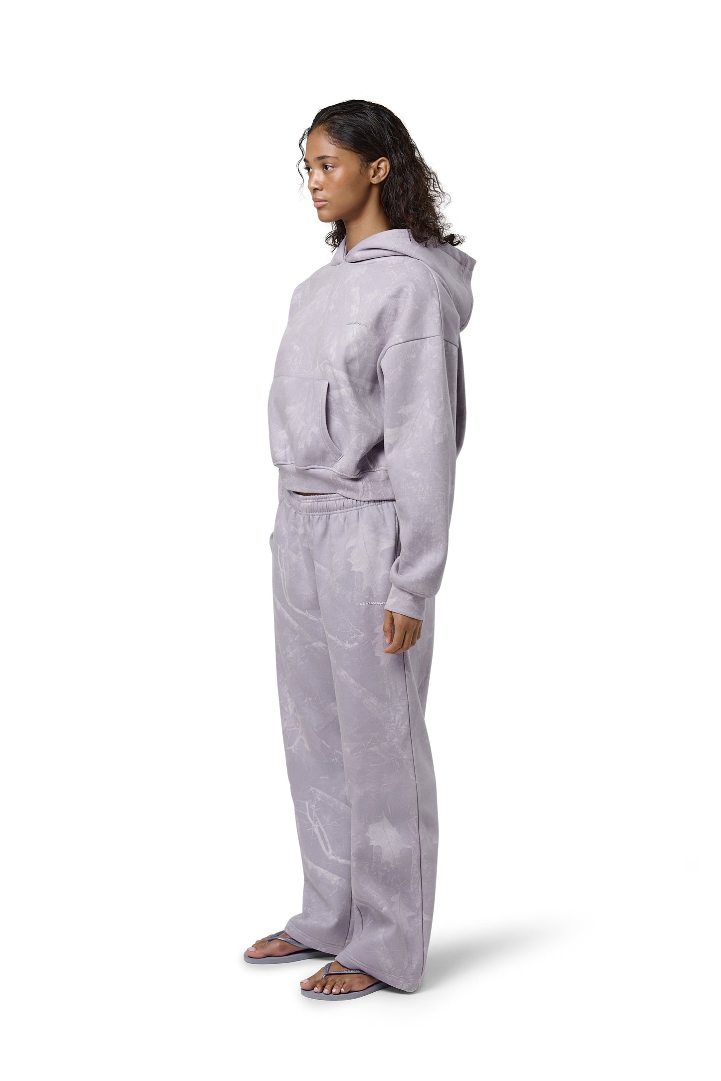 Twiggy Shrunken Hoodie in Lilac