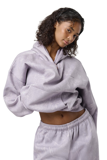 Twiggy Shrunken Hoodie in Lilac