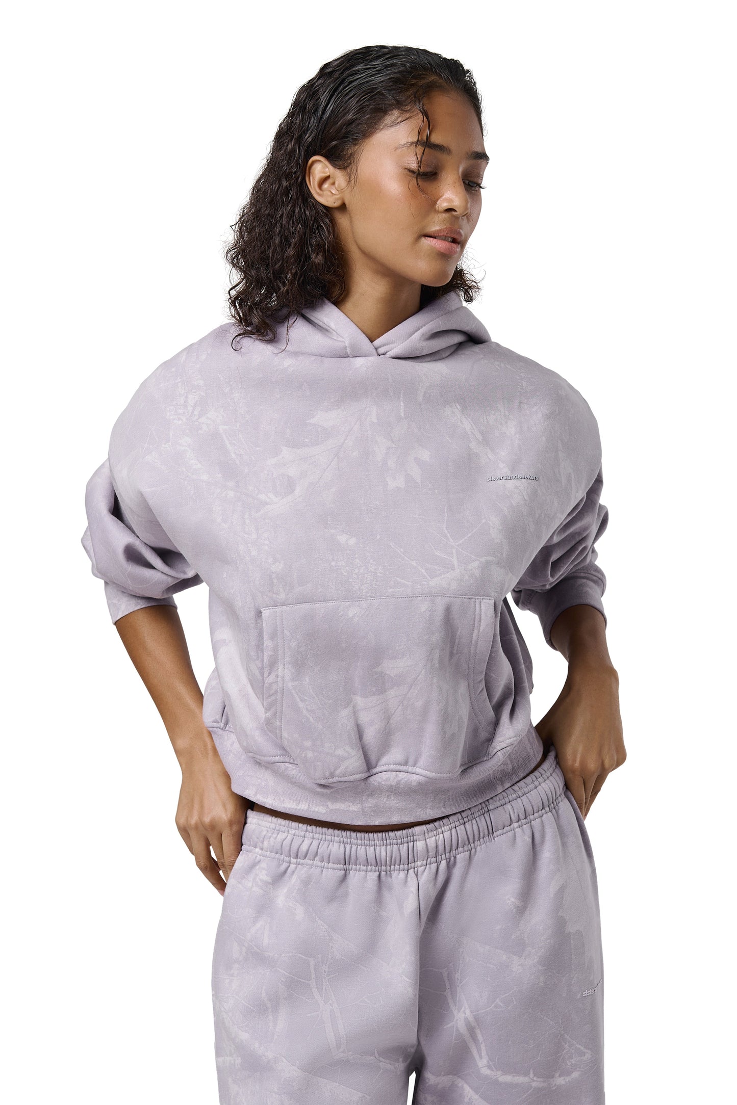 Twiggy Shrunken Hoodie in Lilac