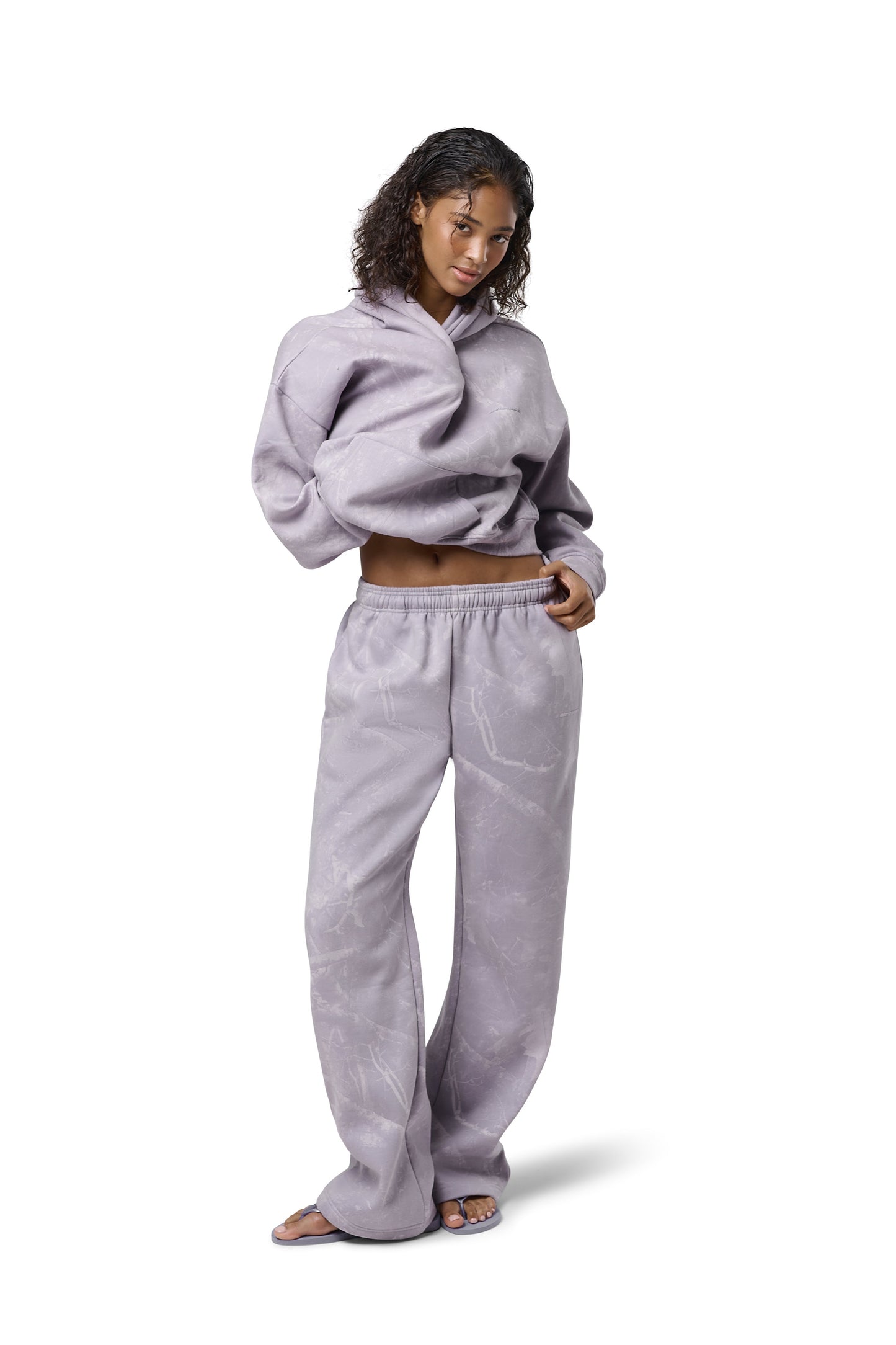 Twiggy Shrunken Hoodie in Lilac