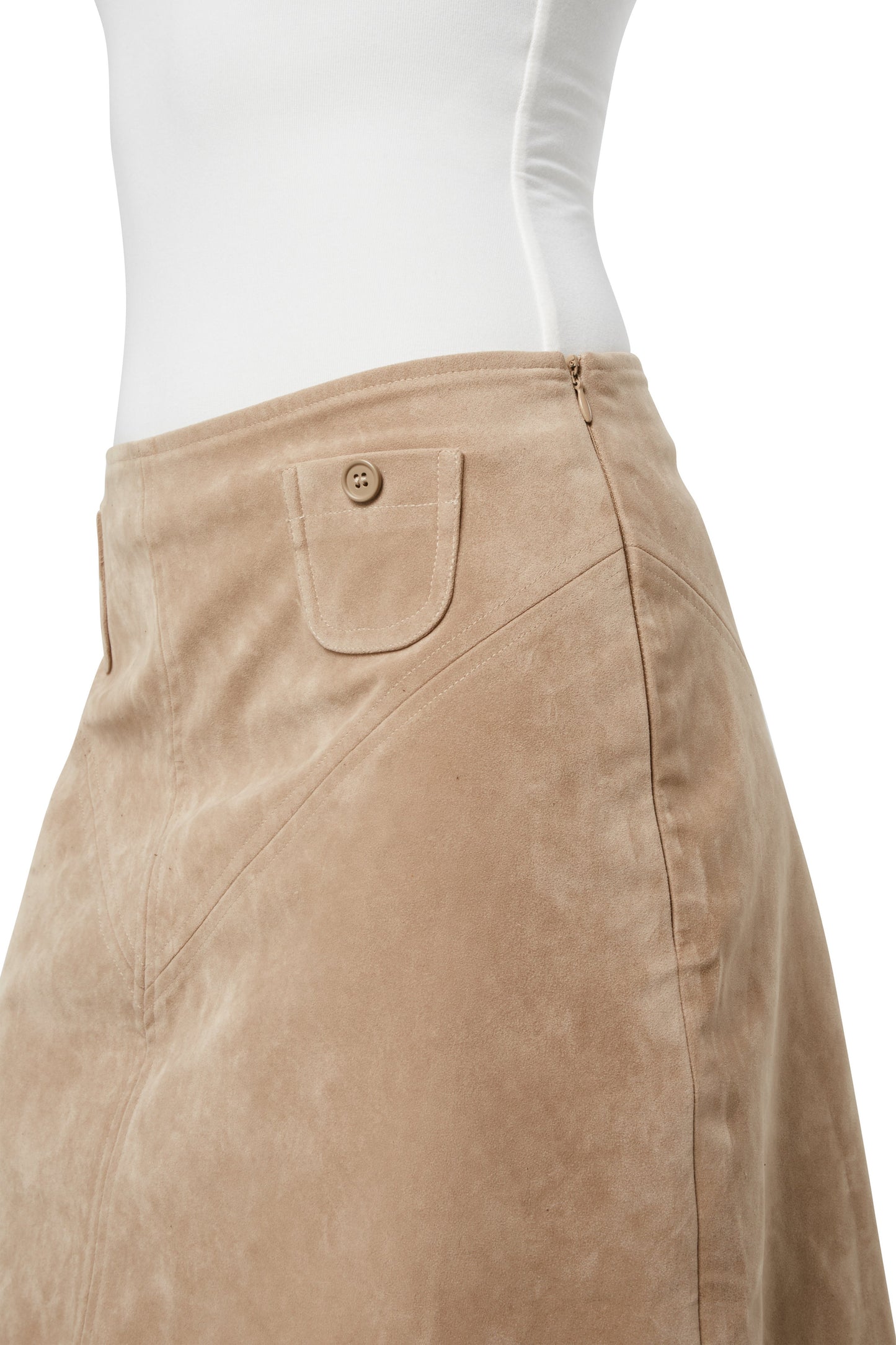 Betty Faux Suede Midi Skirt