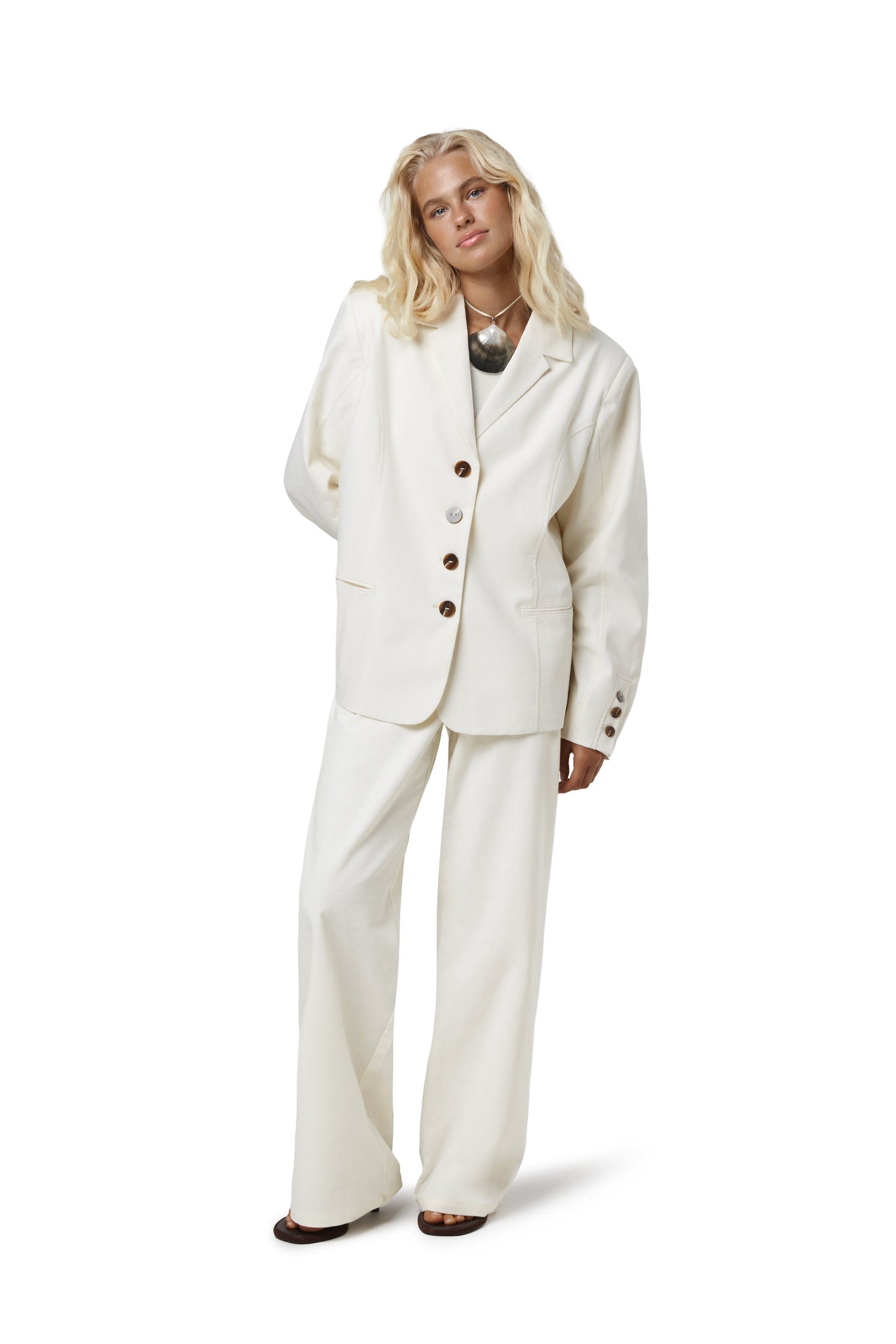Frankie Linen Blazer in Natural