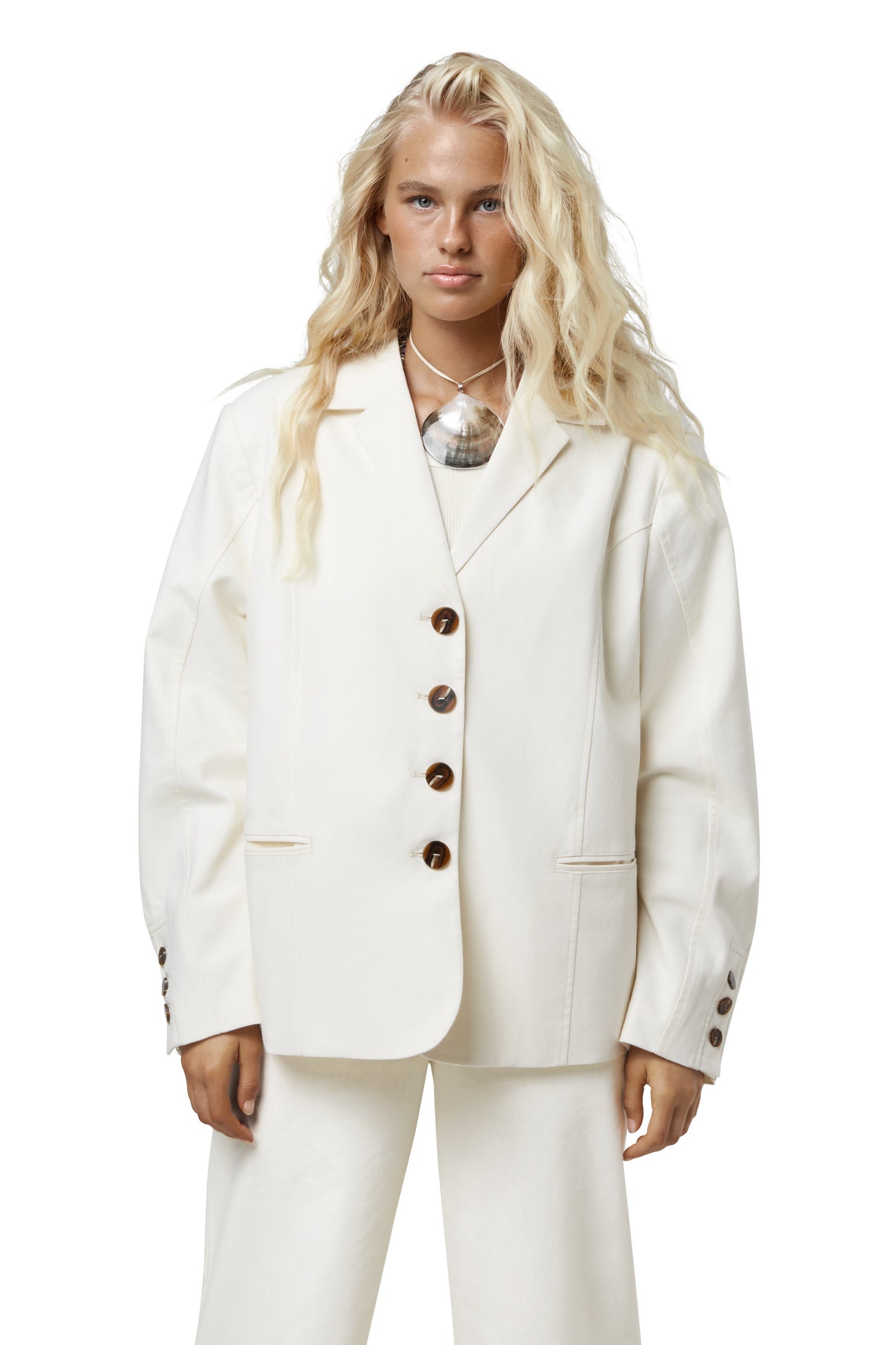 Frankie Linen Blazer in Natural
