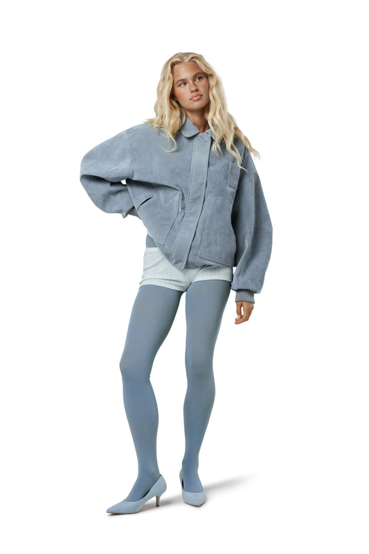 Martha Blue Faux Suede Jacket