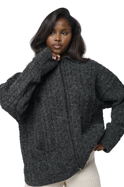 Barn Boxy Zip Knit Jacket