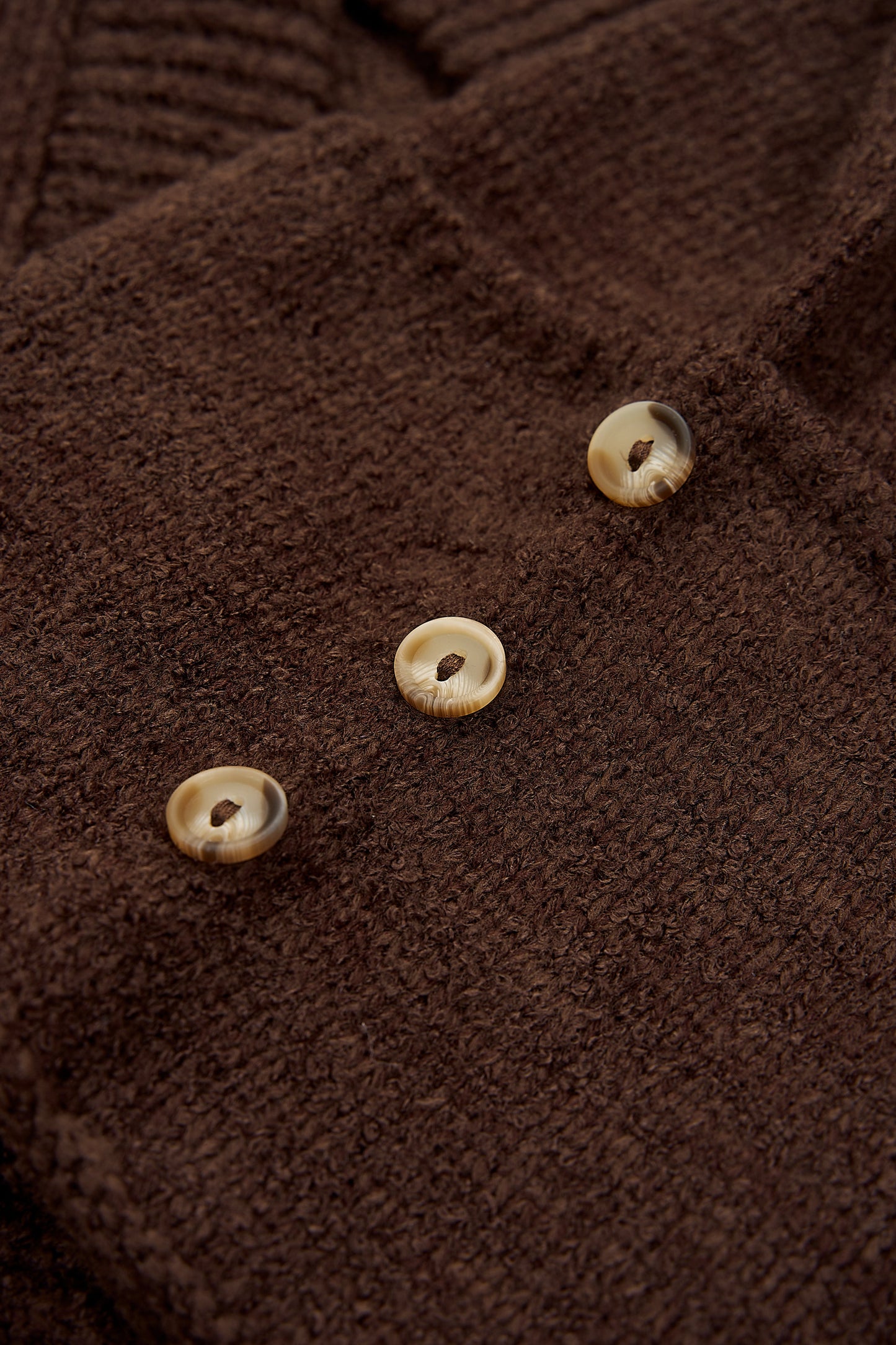 Sable Button Top Cardigan in Brown