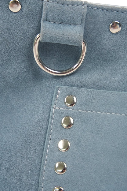 Martha Faux Suede Carryall in Blue