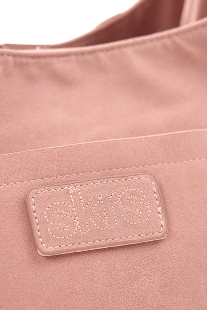 Martha Faux Suede Carryall in Rose
