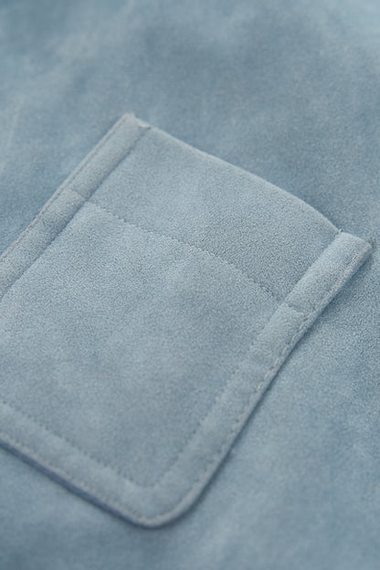 Martha Faux Suede Carryall in Blue
