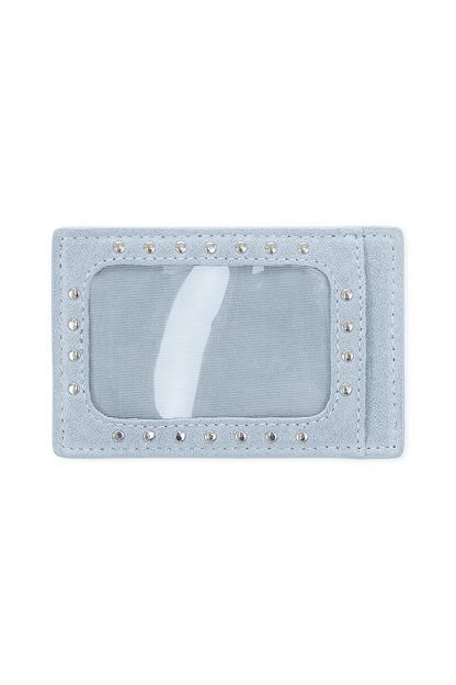 Martha Faux Suede Cardholder in Blue