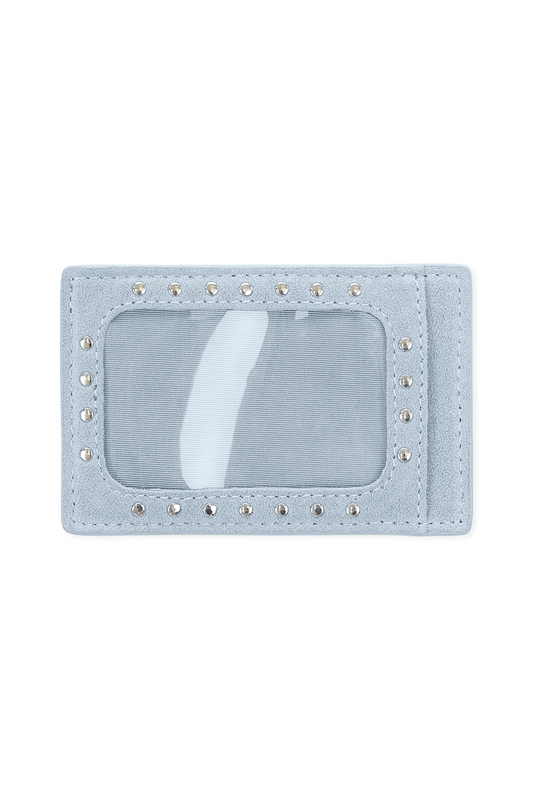 Martha Faux Suede Cardholder in Blue